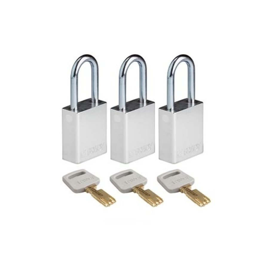 SafeKey Aluminium safety padlock Silver 150242