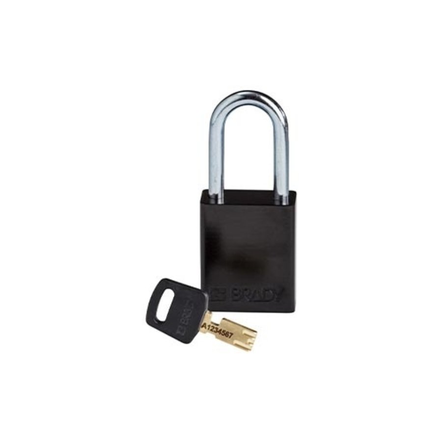 SafeKey Aluminium safety padlock Black 150243