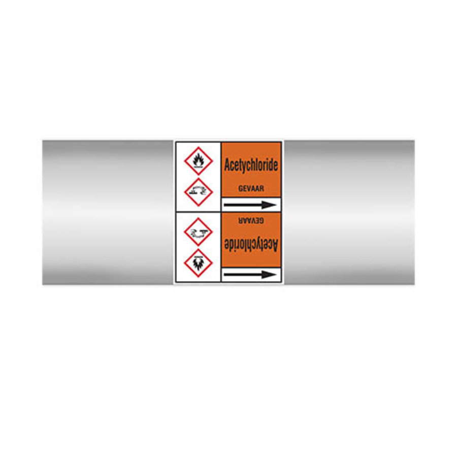 Pipe markers: Acetychloride | Dutch | Acids