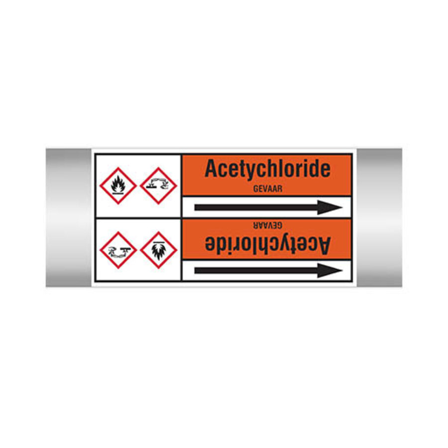 Pipe markers: Acetychloride | Dutch | Acids