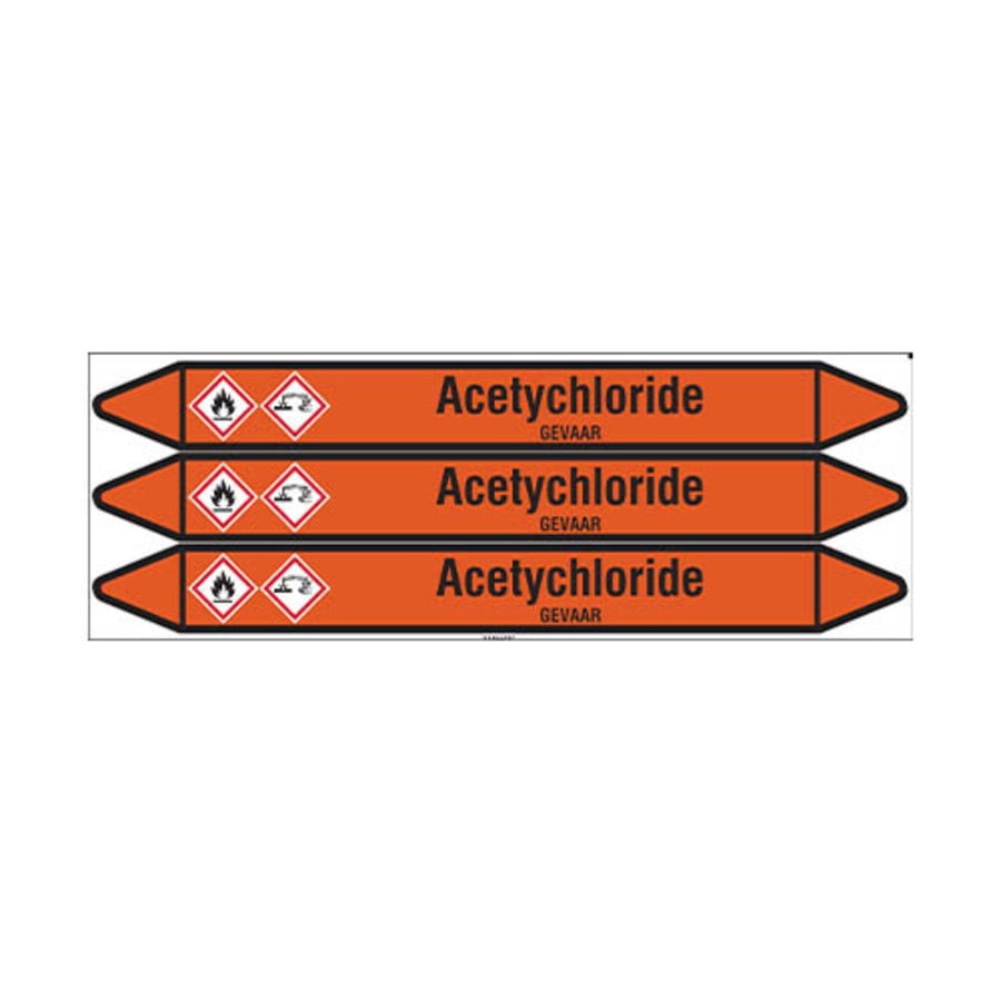 Pipe markers: Acetychloride | Dutch | Acids