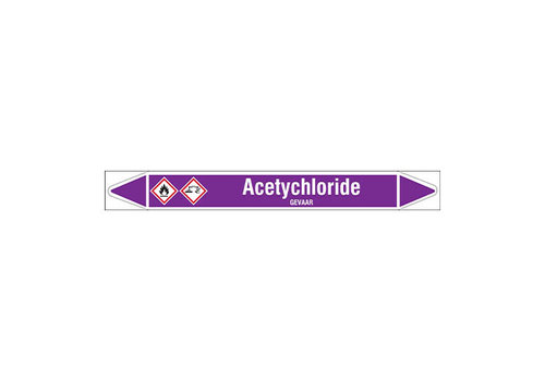Pipe markers: Acetychloride | Dutch | Acids and Alkalis 