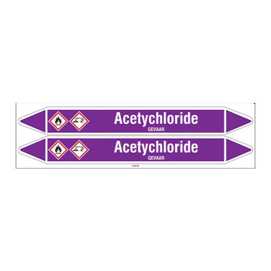 Pipe markers: Acetychloride | Dutch | Acids and Alkalis