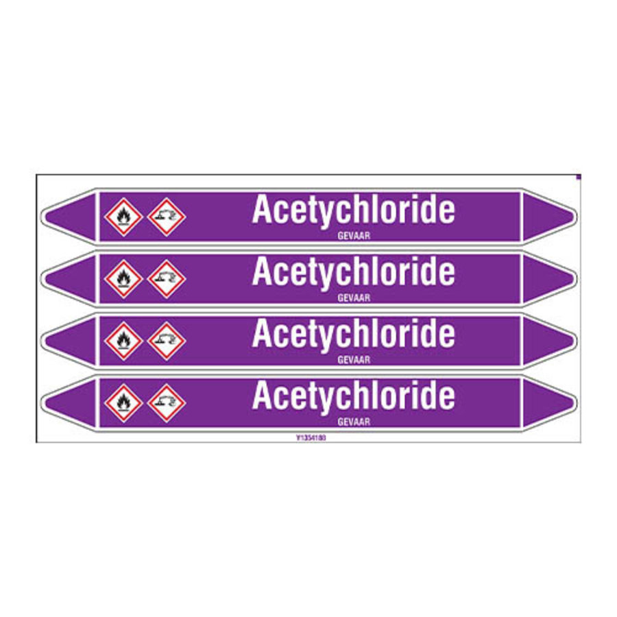 Pipe markers: Acetychloride | Dutch | Acids and Alkalis