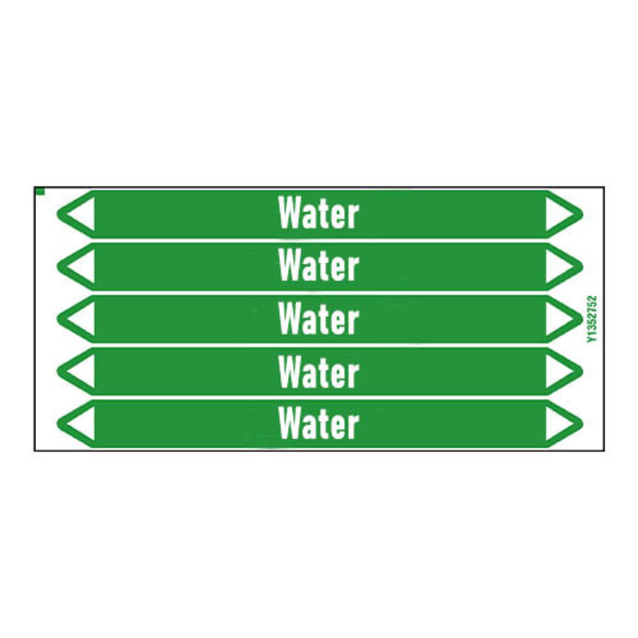 Pipe markers: Aanvoer CV | Dutch | Water