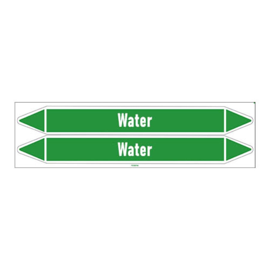 Pipe markers: Heet water 110° | Dutch | Water