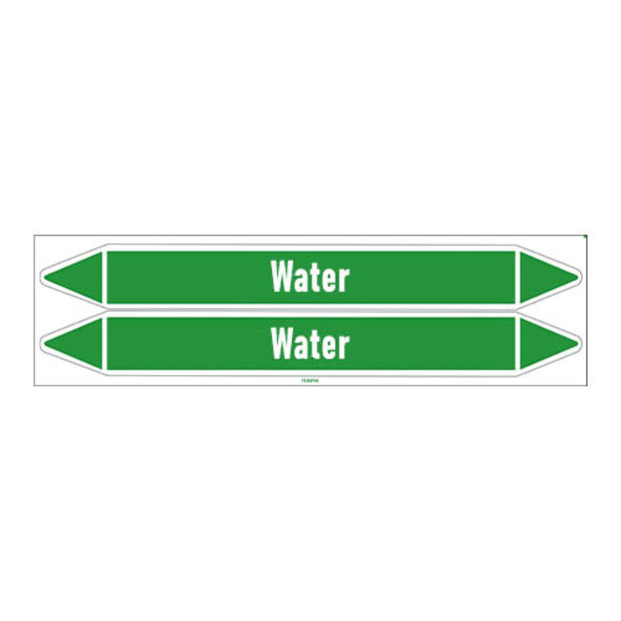 Pipe markers: Heet water 130° | Dutch | Water