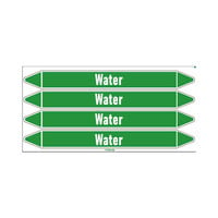 Pipe markers: Heet water 180° | Dutch | Water