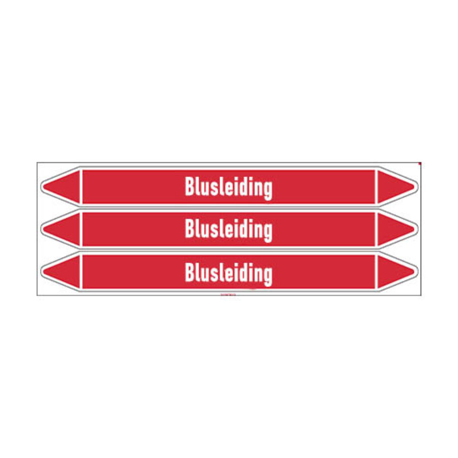 Pipe markers: Bluswater | Dutch | Blusleiding