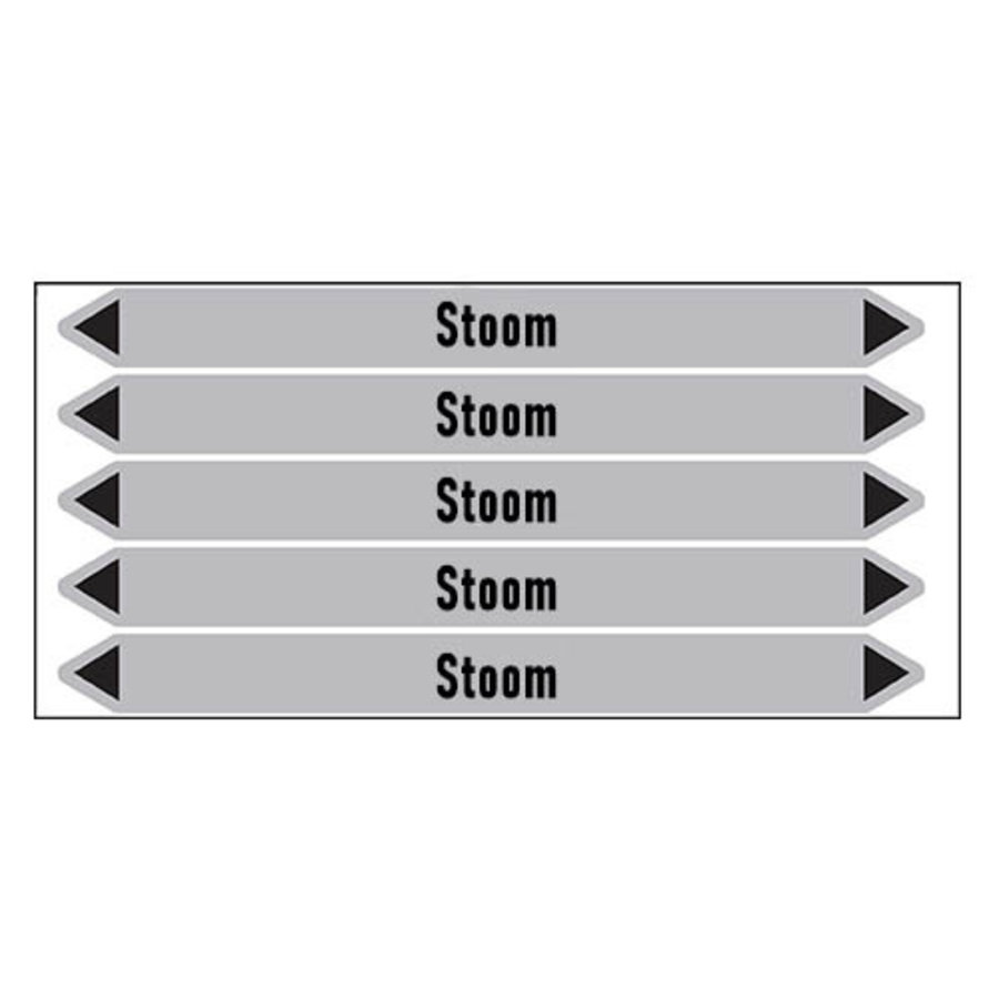 Pipe markers: Industriële stoom | Dutch | Steam