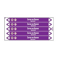 Pipe markers: Zoutzuur | Dutch | Acids and Alkalis