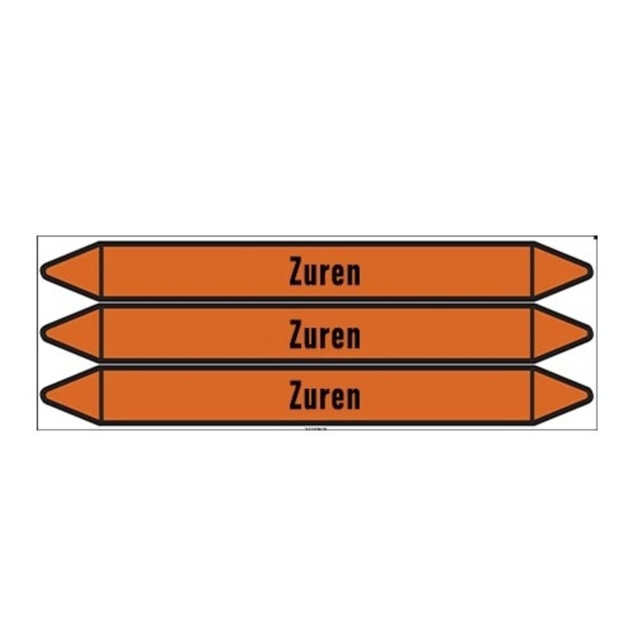 Pipe markers: Zure oplossing | Dutch | Acids