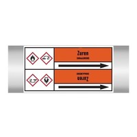 Pipe markers: Waterstoffluoride | Dutch | Acids