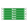 Brady Pipe markers: Brauchwasser warm | German | Water