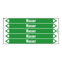 Pipe markers: Brauchwasser warm | German | Water