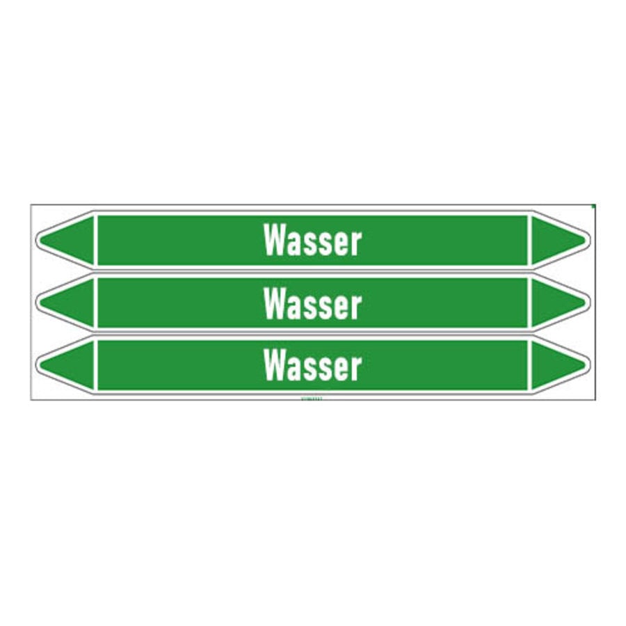 Pipe markers: Brauchwasser warm | German | Water