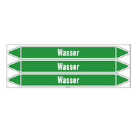 Pipe markers: HD wasser  | German | Water