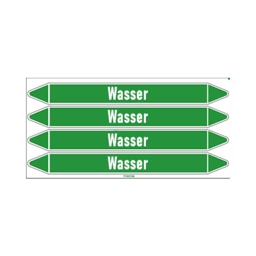 Pipe markers: Heißwasser | German | Water