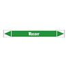 Pipe markers: Heizung | German | Water