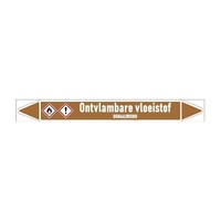 Pipe markers: Olie | Dutch | Flammable liquid
