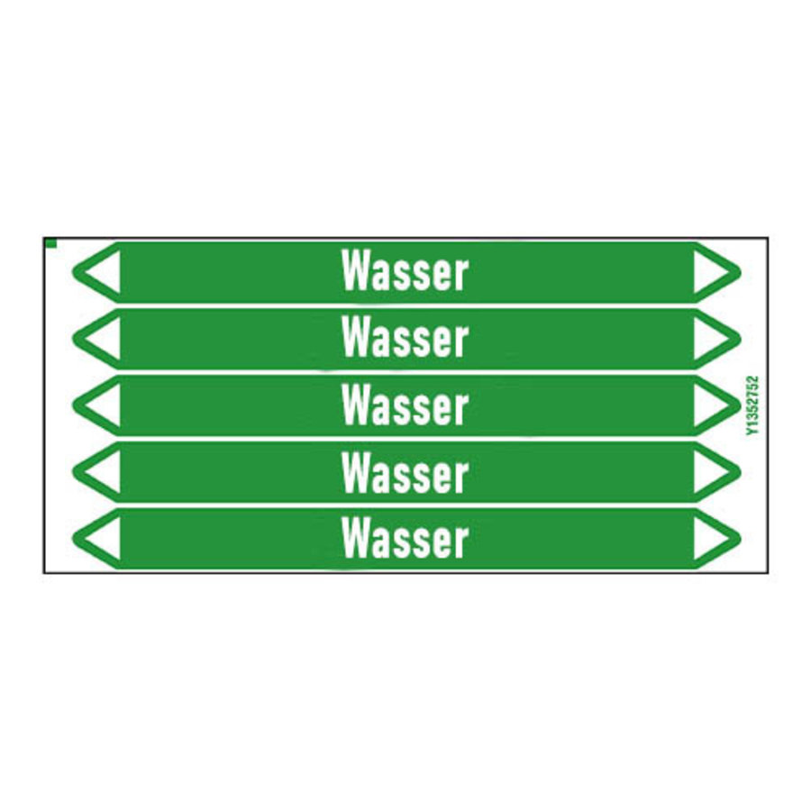 Pipe markers: Reinstwasser | German | Water
