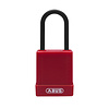 Abus Aluminium safety padlock with red cover 84807