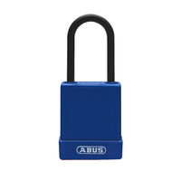 Aluminium safety padlock with blue cover 84810