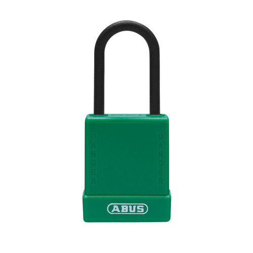 Aluminium safety padlock with green cover 76PS/40 green 