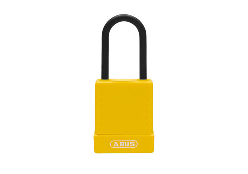 Aluminum safety padlock with yellow cover 76PS/40 yellow 