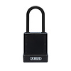 Aluminium safety padlock with black cover 76PS/40 black