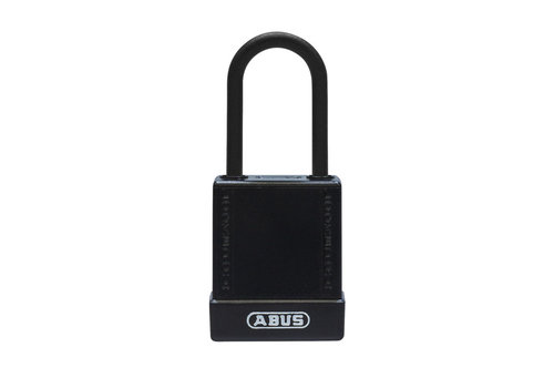 Aluminium safety padlock with black cover 76PS/40 black 