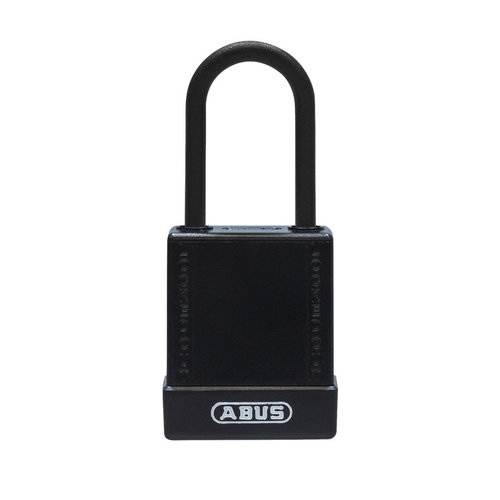 Aluminium safety padlock with black cover 76PS/40 black 