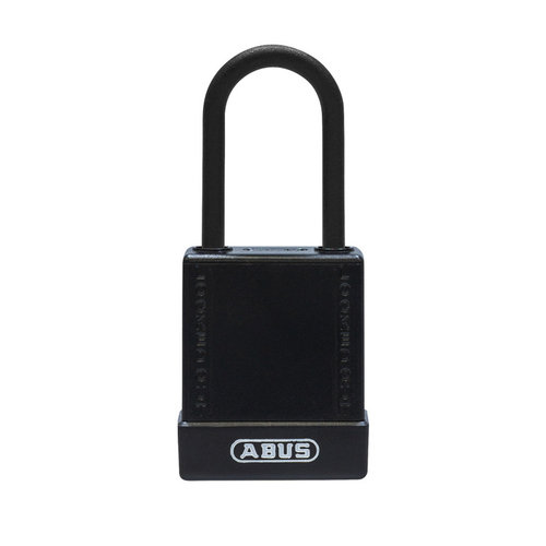 Aluminum safety padlock with black cover 76PS/40 black 