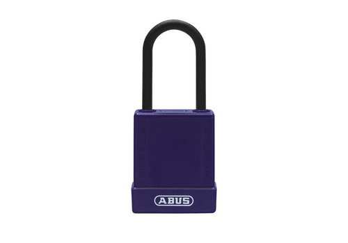 Aluminium safety padlock with purple cover 76PS/40 purple 