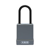 Aluminium safety padlock with grey cover 76PS/40 grey