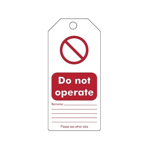 Rewritable Safety tags english "Do not operate" 307665 