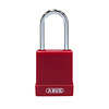 Aluminum safety padlock with red cover 76BS/40 red