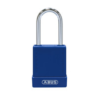 Aluminium safety padlock with blue cover 84784