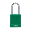 Abus Aluminium safety padlock with green cover 84783