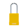 Aluminium safety padlock with yellow cover 76BS/40 yellow