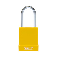 Aluminium safety padlock with yellow cover 84782