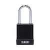 Abus Aluminium safety padlock with black cover 84845