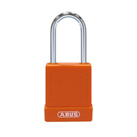 Aluminium safety padlock with orange cover 84785