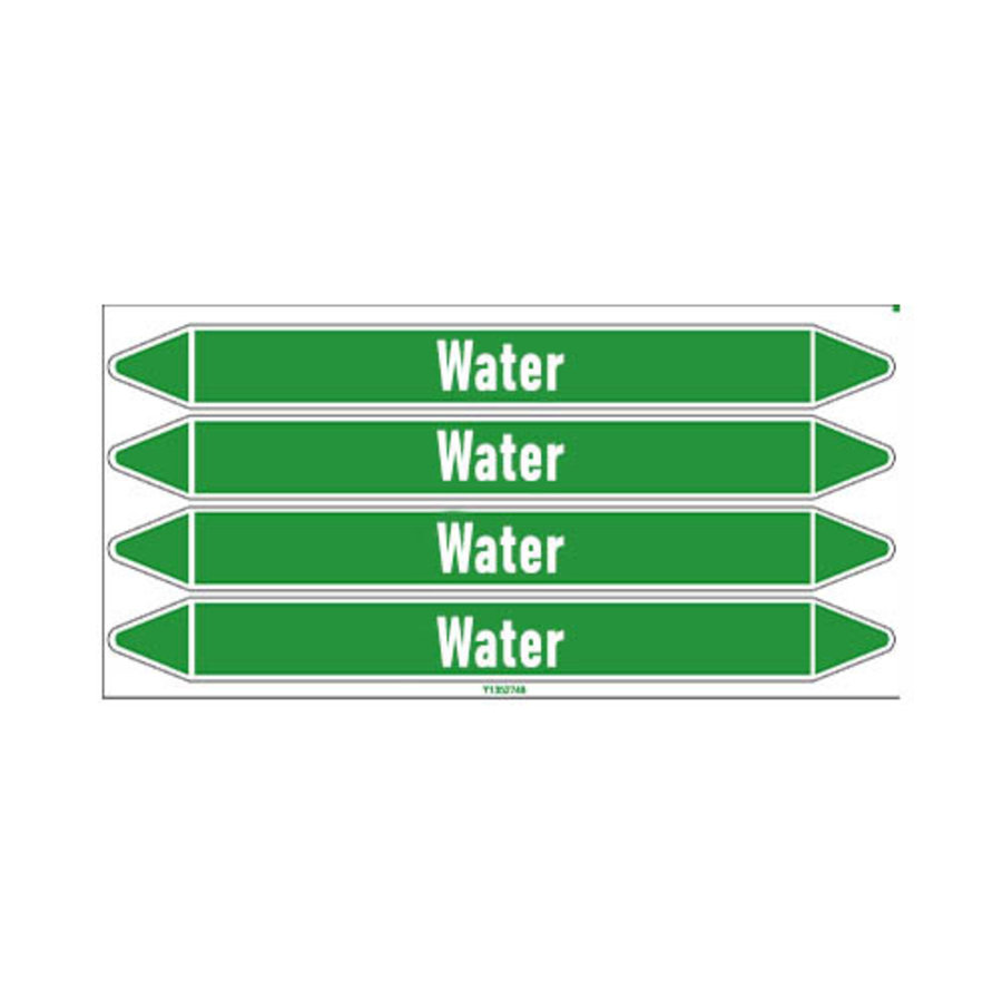 Pipe markers: Condenser water return | English | Water