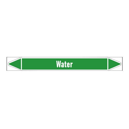 Pipe markers: Heating water return | English | Water 