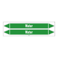 Pipe markers: Ice cold water return | English | Water