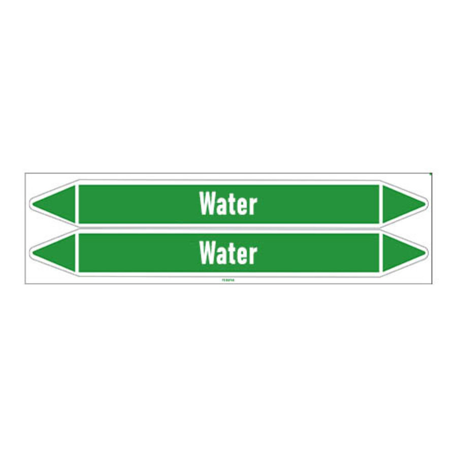 Pipe markers: Ice cold water return | English | Water