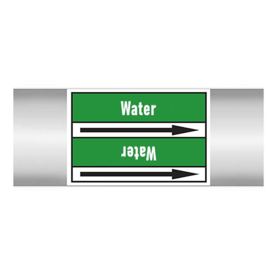 Pipe markers: Recycled water | English | Water