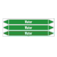Pipe markers: Sanitary cold water | English | Water