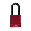 Aluminum safety padlock with red cover 76/40 red